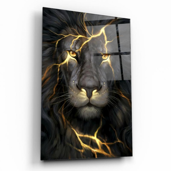 Gold Aslan Cam Tablo Gold Aslan Cam Tablo