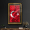 Türk Bayrağı Cam Tablo