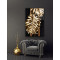 Gold Yapraklar Cam Tablo