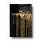Gold Geyik Cam Tablo