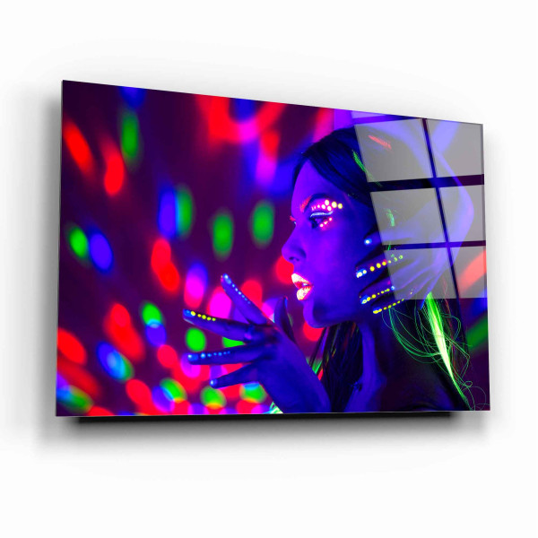 Neon Kadın Cam Tablo Neon Kadın Cam Tablo