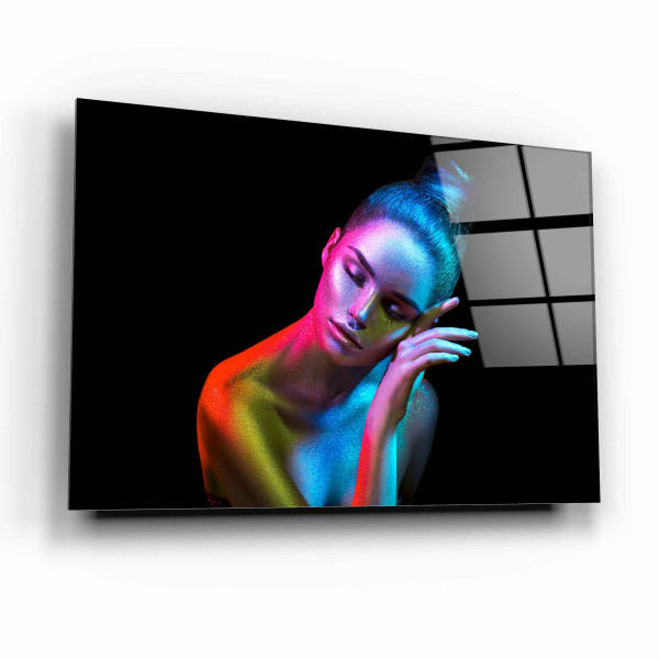 Neon Kadın Cam Tablo Neon Kadın Cam Tablo