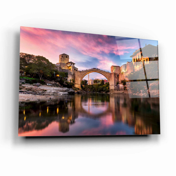 Mostar Köprüsü Cam Tablo Mostar Köprüsü Cam Tablo