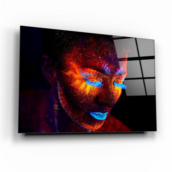 Neon Kadın Cam Tablo Neon Kadın Cam Tablo