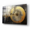 Gold Soyut Cam Tablo