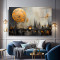 Gold Soyut Cam Tablo