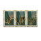 Gold Yapraklar Triple Cam Tablo