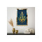 GOLD  AYNALI PLEKSİ ÇERÇEVELİ LACİVERT ARKA TEMALI MOTİF DESENLİ  ALLAH YAZILI TABLO