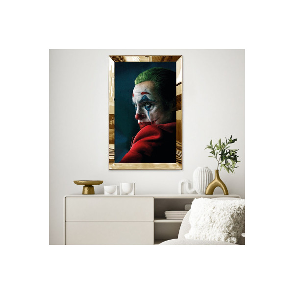 Gold Aynalı Pleksi Çerçeveli Joker Mdf Tablo