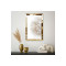 GOLD AYNALI PLEKSİ ÇERÇEVELİ MODERN ALTIN SARISI BEYAZ MİNİMAL SOYUT ÇİZİM TABLO