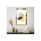 Gold Aynalı Pleksi Çerçeveli Soyut Modern Ginkgo Yaprağı Mdf Tablo