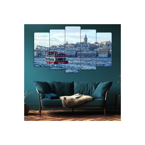Beşli Mdf Istanbul Manzara Tablo Seti