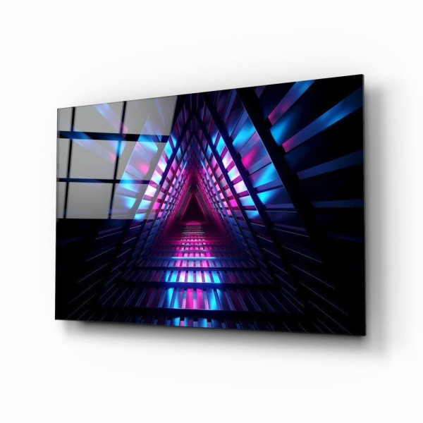 Neon Işıklar Cam Tablo Neon Işıklar Cam Tablo