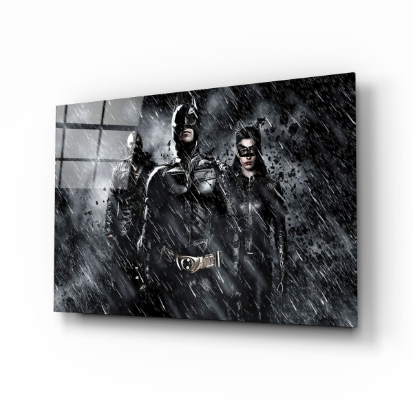 Batman, Catwomen Ve Bane Cam Tablo Batman, Catwomen Ve Bane Cam Tablo