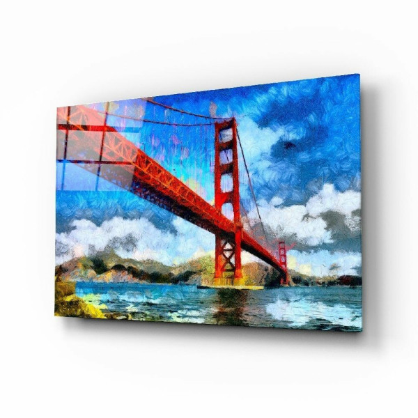 Golden Gate Bridge Köprüsü Cam Tablo Golden Gate Bridge Köprüsü Cam Tablo