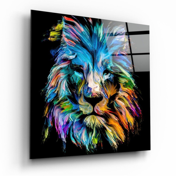 Mavi Aslan Kuşağı Cam Tablo Mavi Aslan Kuşağı Cam Tablo