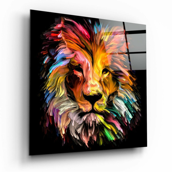 Sarı Aslan Kuşağı Cam Tablo Sarı Aslan Kuşağı Cam Tablo