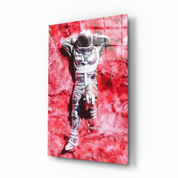 Astronot ve Uzay Çimenleri Cam Tablo Astronot ve Uzay Çimenleri Cam Tablo
