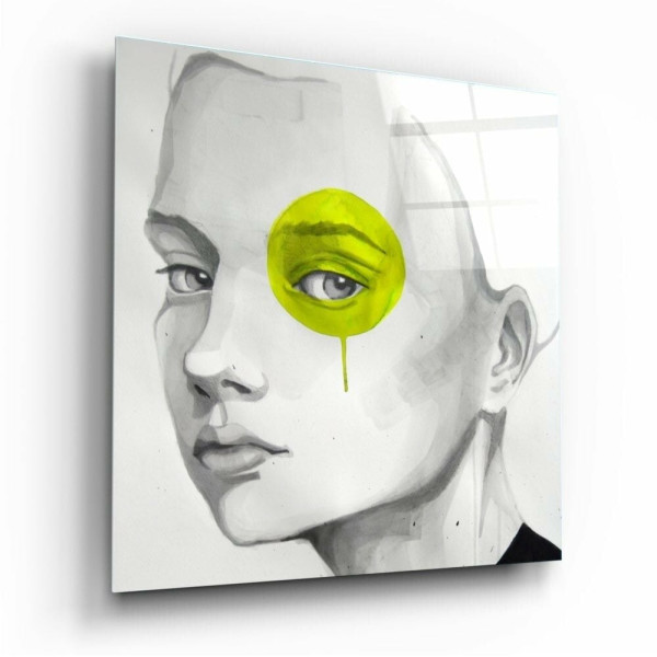 Sarı Bakış Cam Tablo Sarı Bakış Cam Tablo