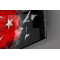 Türk Bayrağı ve Atatürk Silüeti Cam Tablo