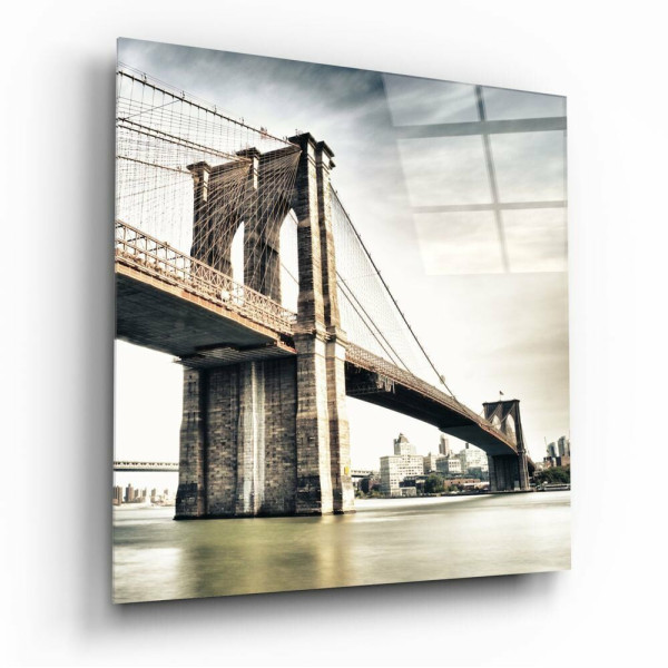 Brooklyn Köprüsü Cam Tablo Brooklyn Köprüsü Cam Tablo
