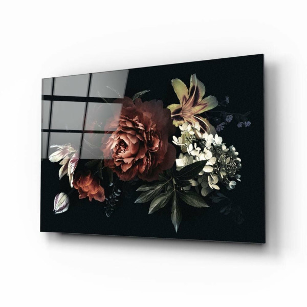 Floral Desen Cam Tablo Floral Desen Cam Tablo