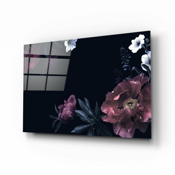 Floral Desen Cam Tablo Floral Desen Cam Tablo