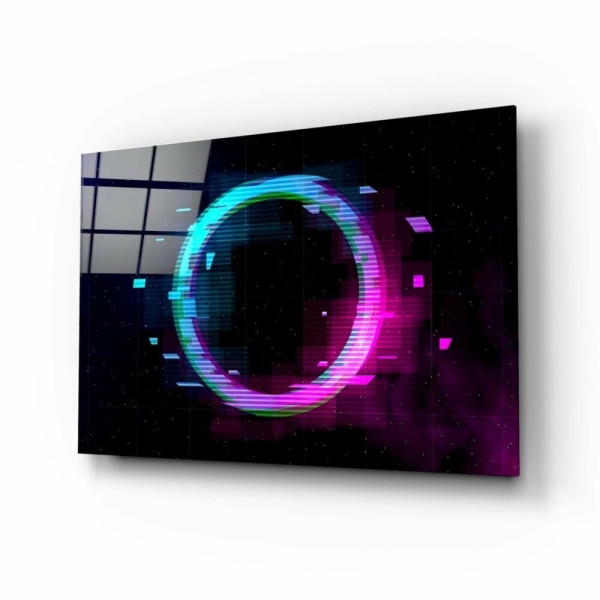 Neon Çember Cam Tablo