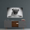 Pug Köpek Cam Tablo No:1043