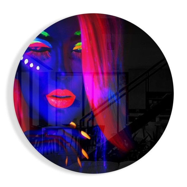 Neon Kadın Cam Tablo Neon Kadın Cam Tablo