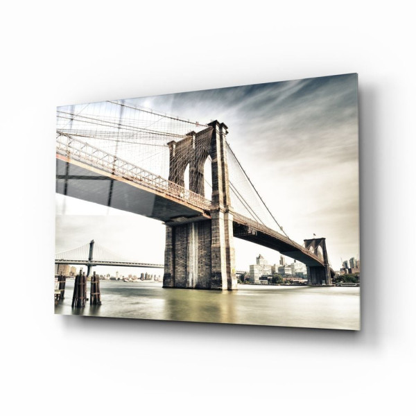 Brooklyn Köprüsü Cam Tablo Brooklyn Köprüsü Cam Tablo
