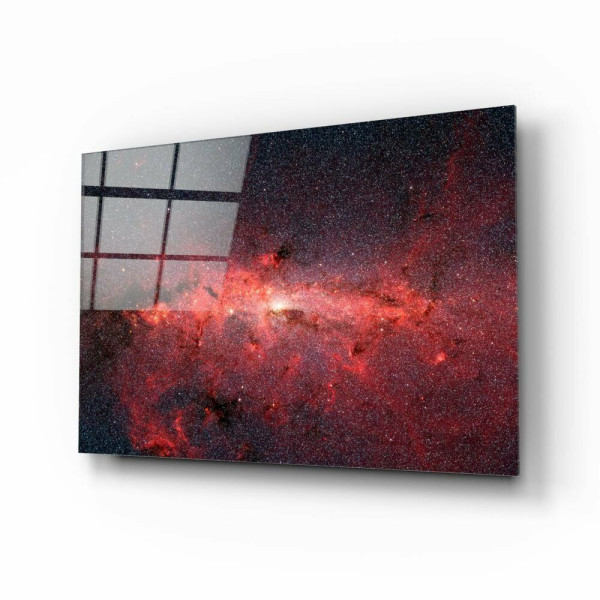 Kırmızı Nebula Cam Tablo Kırmızı Nebula Cam Tablo