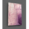 Pembe Soyut Desen Cam Tablo