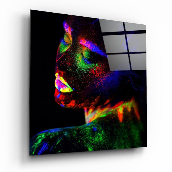 Neon Renkli Makyaj Cam Tablo Neon Renkli Makyaj Cam Tablo