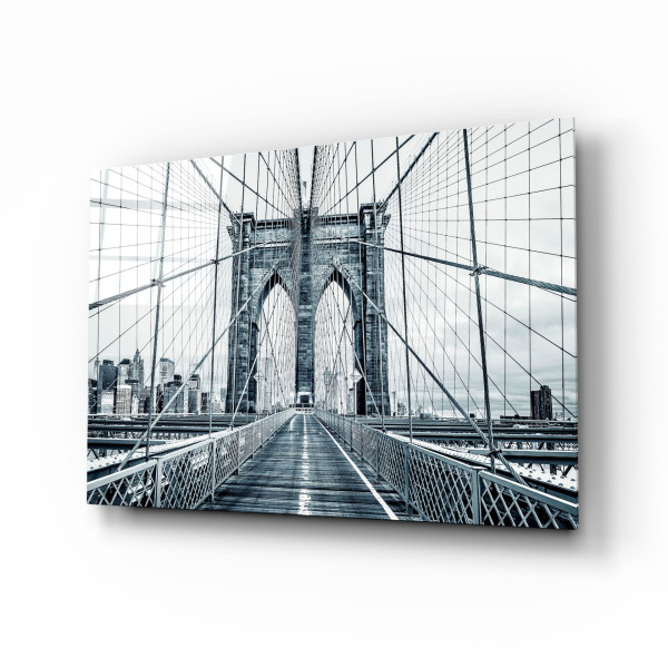 Brooklyn Köprüsü Cam Tablo Brooklyn Köprüsü Cam Tablo