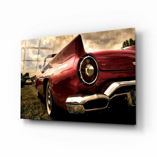 Kırmızı Chevrolet Cam Tablo Kırmızı Chevrolet Cam Tablo