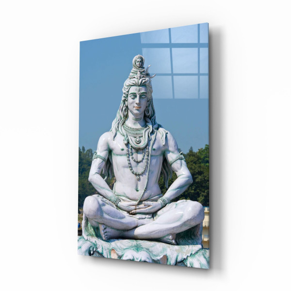 Meditasyonda Shiva Cam Tablo Meditasyonda Shiva Cam Tablo
