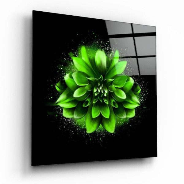 Yeşil Lotus Cam Tablo Yeşil Lotus Cam Tablo