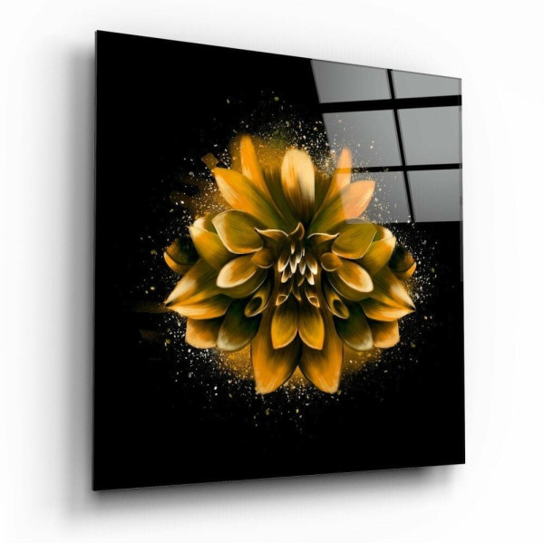 Altın Lotus Cam Tablo Altın Lotus Cam Tablo