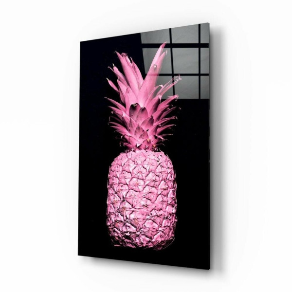 Pembe Ananas Cam Tablo Pembe Ananas Cam Tablo