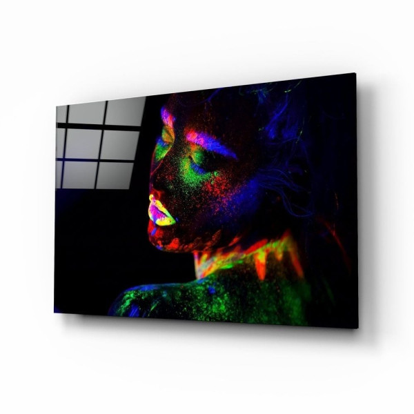 Neon Kadın Cam Tablo Neon Kadın Cam Tablo