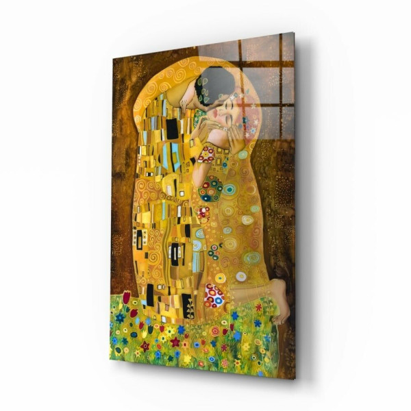 Gustav Klimt “Öpücük” Cam Tablo Gustav Klimt “Öpücük” Cam Tablo