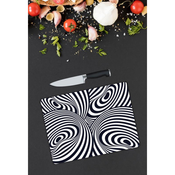 Siyah&Beyaz Desen Cam Kesme Tablası Siyah&Beyaz Desen Cam Kesme Tablası