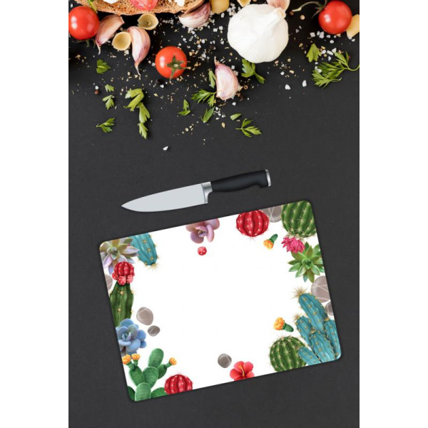 Kaktüs Desen Cam Kesme Tablası Kaktüs Desen Cam Kesme Tablası