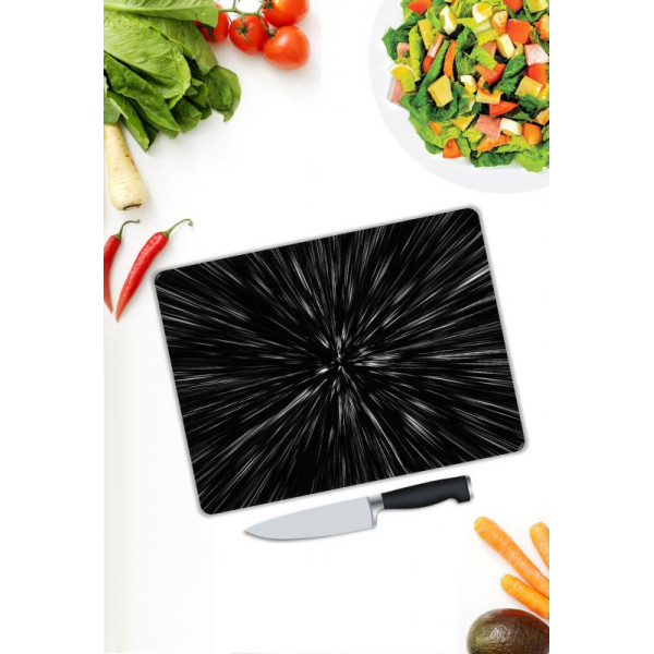 Minimal Desen Cam Kesme Tablası