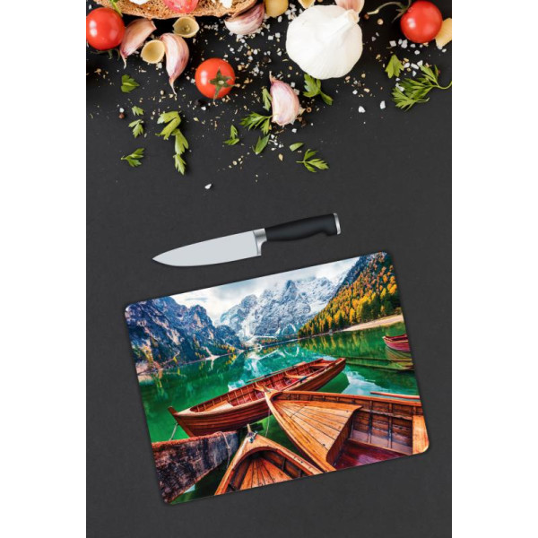 Sandal Desen Cam Kesme Tablası