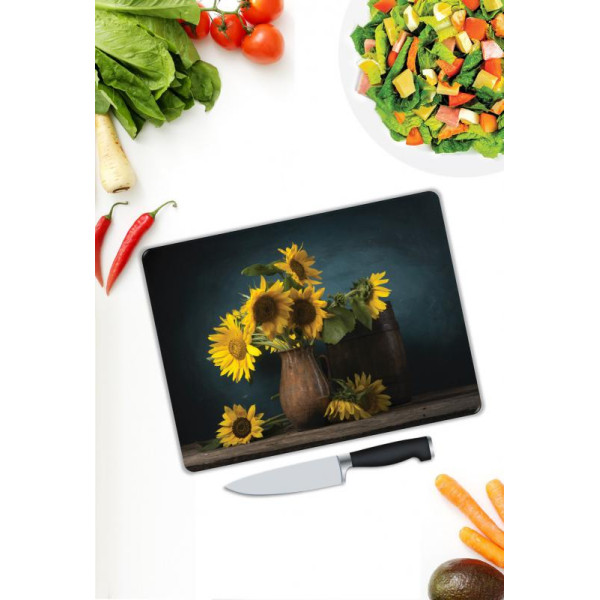 Çiçek Desen Cam Kesme Tablası Çiçek Desen Cam Kesme Tablası