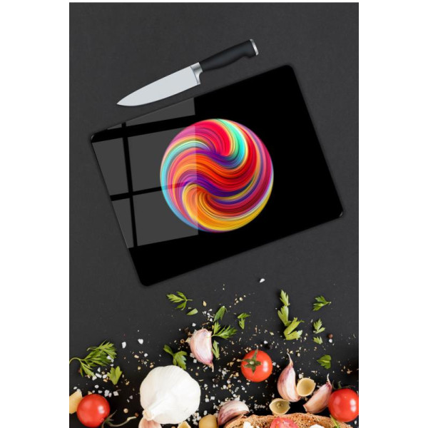 Renkli Desen Cam Kesme Tablası Renkli Desen Cam Kesme Tablası
