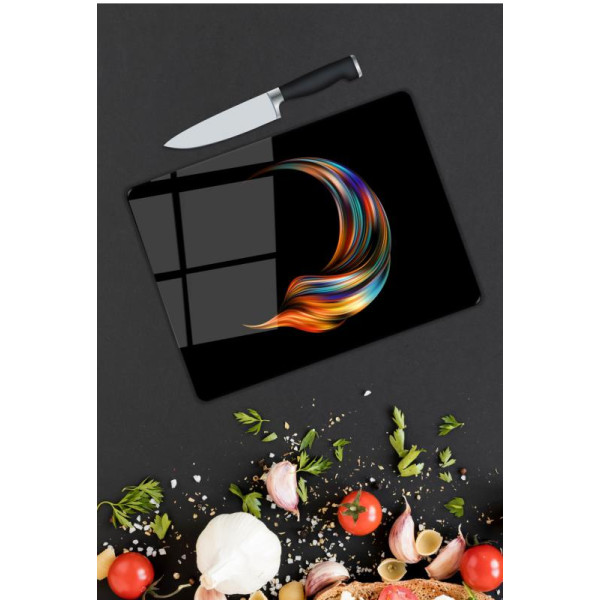 Renkli Desen Cam Kesme Tablası Renkli Desen Cam Kesme Tablası