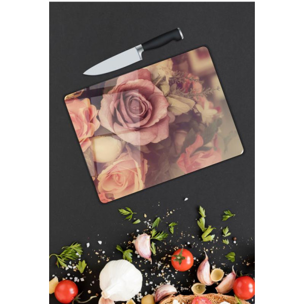 Gül Desen Cam Kesme Tablası Gül Desen Cam Kesme Tablası